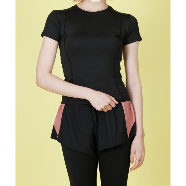 レディース フィットネスウェア ストレッチヨガトップス