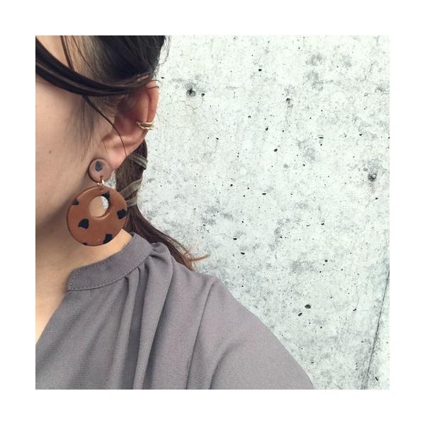 ピアス 「marihori」ポリマークレイ ダルメシアン(MA) レディース