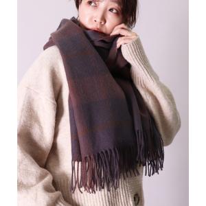 ストール マフラー (CR)「ユニセックス」チェック ストール レディース メンズ