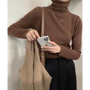 tシャツ フィットハイネックカットソ ー レディース