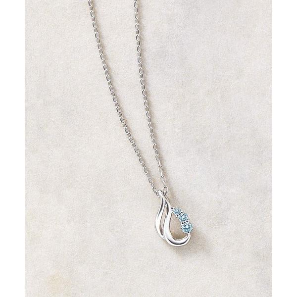 ネックレス K10ダイヤモンド　ティアデザインネックレス( WG) レディース