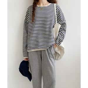tシャツ ボーダー ロングスリーブ プルオーバー カットソー レディース
