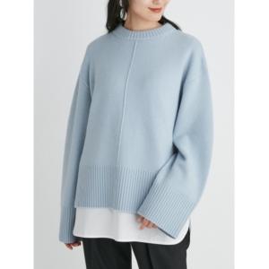 ニット 【WEB限定】つまみデザインインナードッキングニット