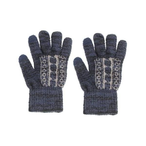 手袋 「GlovesDEPO」メンズのびのびあったか手袋　タッチパネル対応　裏起毛　オリエンタルパネ...