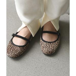 シューズ バレエシューズ O'kyti: ワンストラップ レオパード パンプス◇