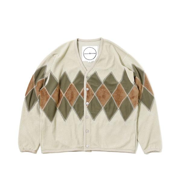 カーディガン ARGYLE FLEECE CARDIGAN / アーガイル フリースカーディガン メ...