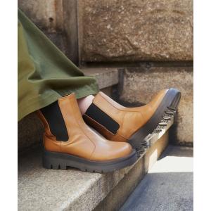 ブーツ トラックソール 厚底 サイドゴア チェルシーブーツ レディース