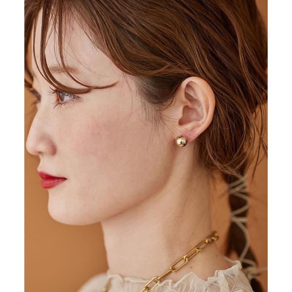 ピアス 「Diliraba」サージカルステンレス ゴールド メタルボール ピアス 10mm レディー...