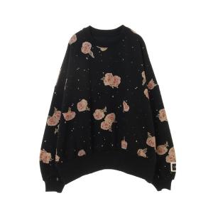 スウェット Carnation print sweat top
