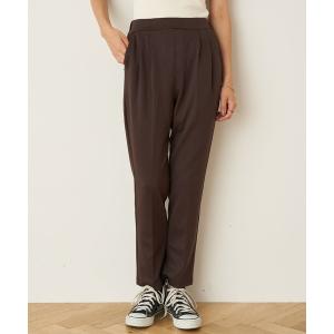 パンツ 裏起毛ポンチテーパードパンツ＊
