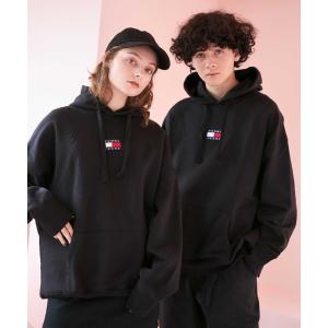 パーカー コットン フロントバッジ ロゴ パーカー メンズ レディース