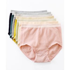 ショーツ 「7色組」セットでお得♪ショーツ 7色7枚セット ガーゼのような心地よい肌ざわりのシームレスショーツ