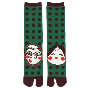 靴下 おかめひょっとこ足袋型くつ下25〜28cm