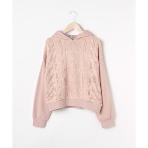 パーカー ニット切替プルパーカ