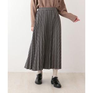 スカート チェック柄ジャカードプリーツスカート