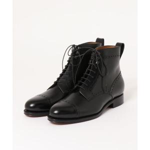 ブーツ レディース Jalan Sriwijaya/99008/CALF/BLACK/LEATHER SOLE/レースアップパンチキャップブーツ