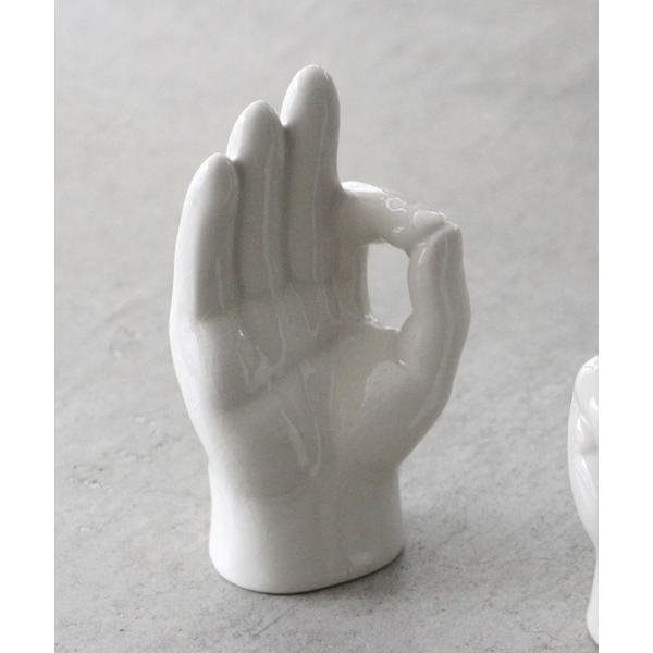 インテリア ポーセリン ハンドオブジェ OK/PEACE