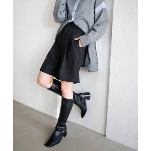 パンツ センタープレスタックハーフパンツ レディース