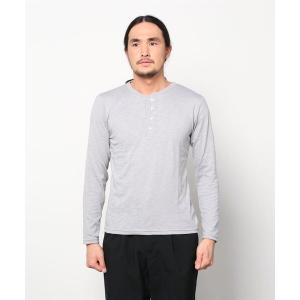 メンズ tシャツ Tシャツ 20/- スラブ 天竺 ブ ヘンリーネック ロング Tシャツ｜zozo