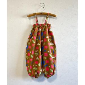 サロペット オーバーオール ソウガラコットンネルサルエルサロペット（kids/XS・S・M） キッズ 子供服 男の子 女の子