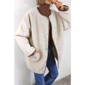 ジャケット ブルゾン ボアリバーシブルキルティングアウター／コート