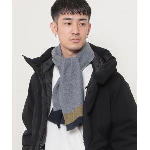 マフラー BEAMS / ヘリンボーン エッジライン マフラー