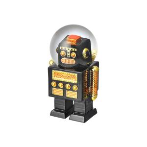 インテリア スノードーム ロボット M ブラックの商品画像