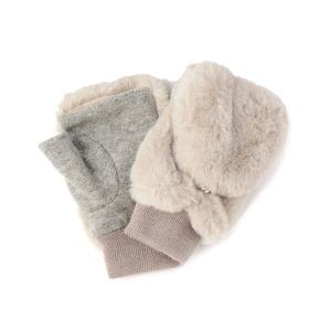 手袋 2WAYエコファーフィンガーレスグローブ