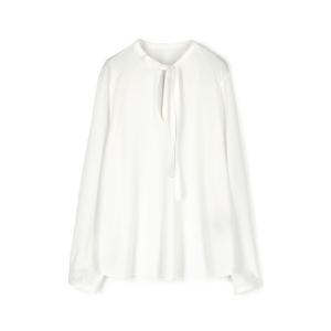 ブラウス シャツ ポリエステルアムンゼン ボウタイブラウス レディース