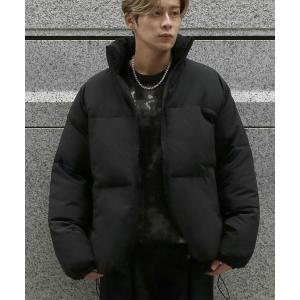 ダウンジャケット ダウン 「SIDEWAY STANCE」スタンド ビッグシルエット ポリダウンジャケット メンズ レディース