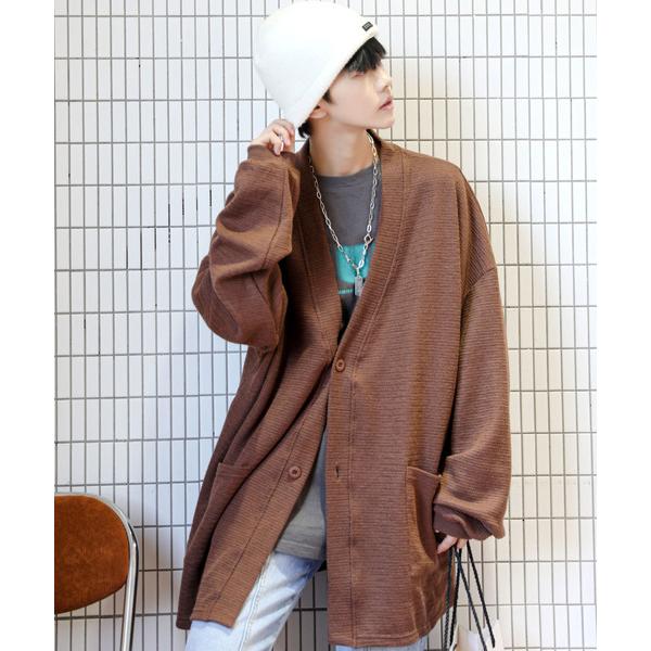 カーディガン 「neos -addictive design-」ビッグシルエット 2ボタン ニット ...