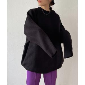 ニット セーター over size loose knit / オーバーサイズなシルエットでヘビーウェイトなモチモチ肉厚ニット レディース メンズ