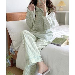 ギンガムチェック セットアップ（レディースファッション  