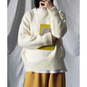 ニット セーター 「 新色追加／２４色展開 」クルーネックもちもちカラーニットプルオーバー レディース