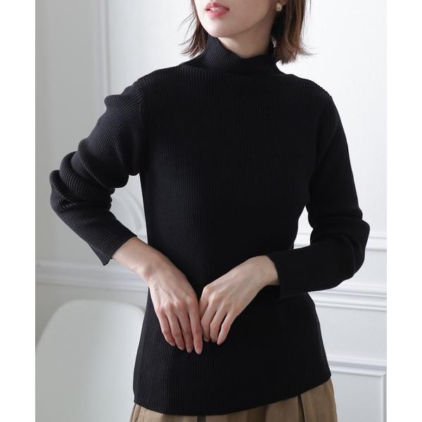 ニット セーター ハイネックスリムリブニット レディース