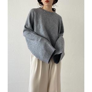 ニット セーター wide sleeve short knit / ワイドスリーブショートニット レディース メンズ