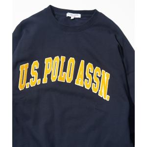 スウェット 【U.S. POLO ASSN./ユーエスポロアッスン】カレッジロゴサガラ刺繍クルーネックスウェット/ユニセックス/裏起毛