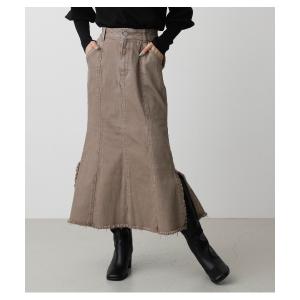 デニムスカート FRINGE MERMAID DENIM SKIRT/フリンジマーメイドデニムスカート