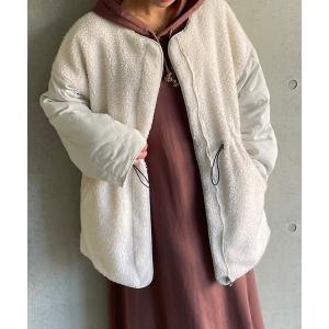 アウター リバーシブルキルティングボアコート