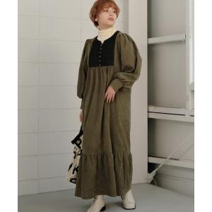 ワンピース フロントレースフレアワンピース