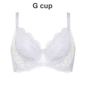 ブラ レディース 贅沢なレース使い　バストをコンパクトに見せるフルカップブラ Gcup
