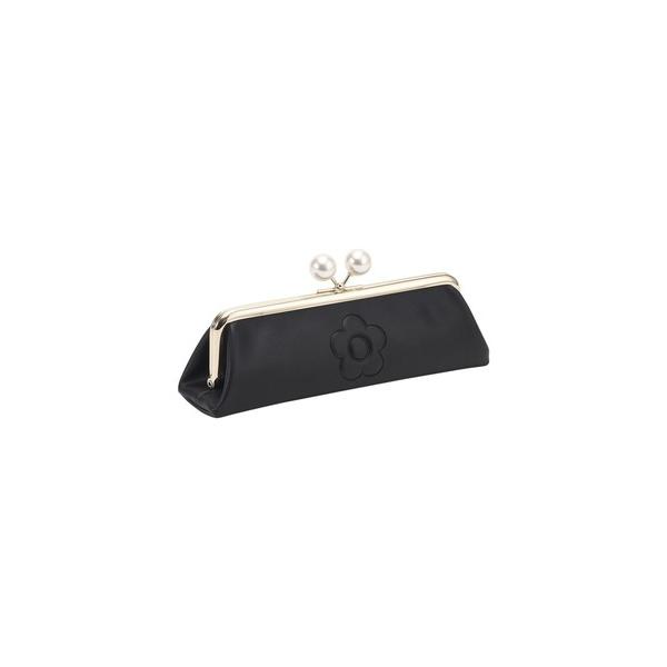 ポーチ マリークワント mary quant エンボスデイジーパール ガマ口ペンケース レディース