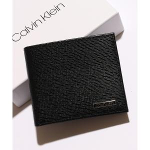 財布 「Calvin Klein/カルバンクライン」ワンポイント レザーコンパクトウォレット メンズ レディース