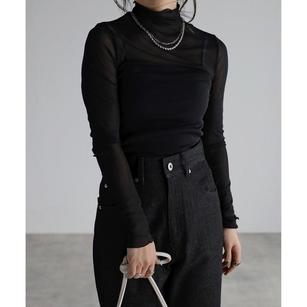 tシャツ シアータートルトップス/カットソー レディース