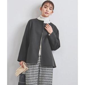 ＜UNITED ARROWS＞リバー ノーカラー ショートコート B