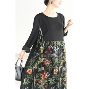 ワンピース 黒 軽やかな白花ブーケのタックロングワンピース Zozotown Paypayモール店 通販 Paypayモール