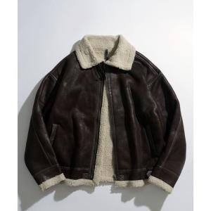 ムートンジャケット ムートンコート フェイクムートンB-3ジャケット メンズ レディース