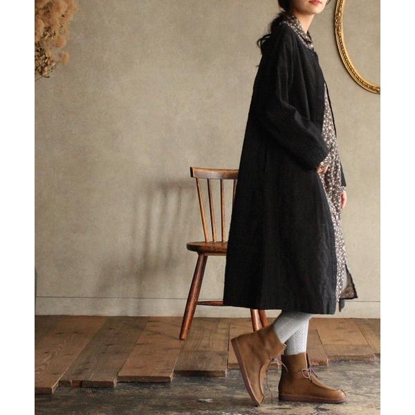 ワンピース ALCEDO:コートワンピース 花柄