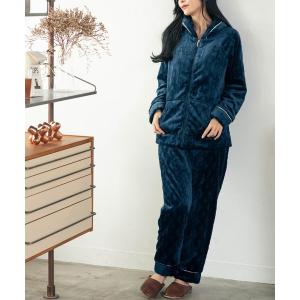 パジャマ ルームウェア もこもこ パーカー・ロングパンツ上下セット