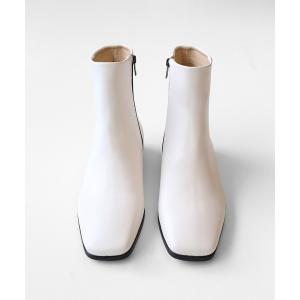 ブーツ スクエアトゥプレーンブーツ メンズ